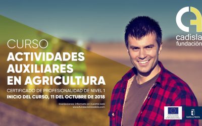 Certificado de profesionalidad de nivel 1 “Actividades Auxiliares en Agricultura”, dirigido a desempleados.