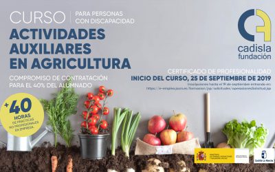 Comienza el curso de actividades auxiliares en agricultura en Fundación Cadisla