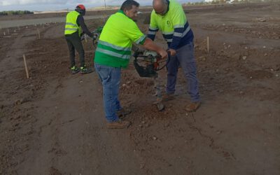 En marcha los trabajos de revegetación con planta autóctona en la Mesa de Ocaña dentro del programa ambiental de Adif